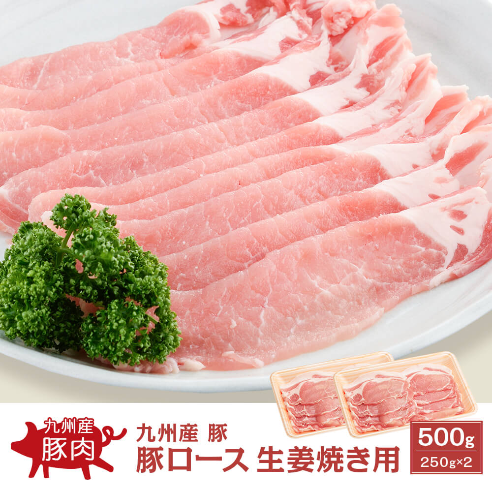 九州産 豚ロース 生姜焼き用 500g(250g×2)