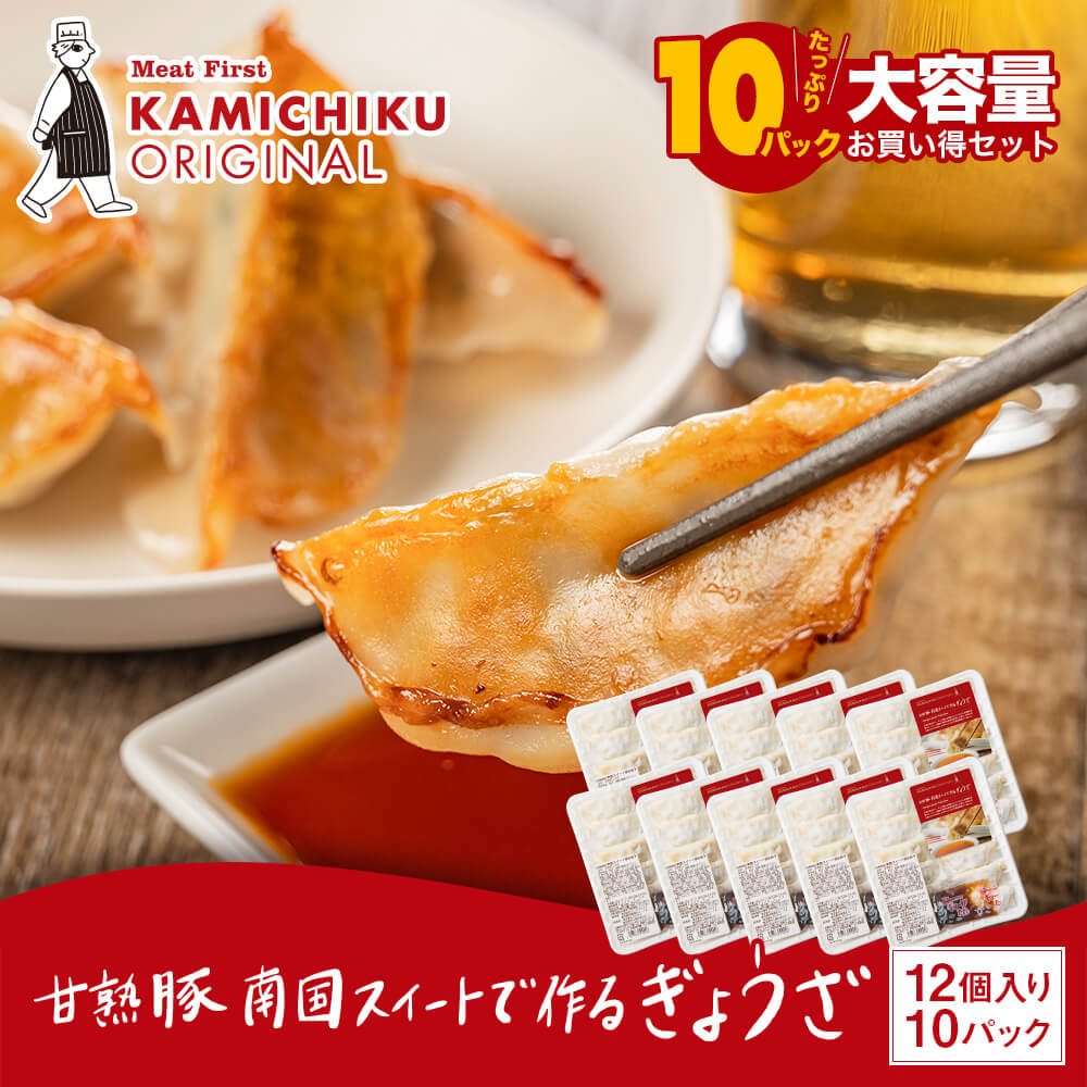 【カミチクオリジナル｜大容量】甘熟豚 南国スイート 生ぎょうざ 12個入×10パック