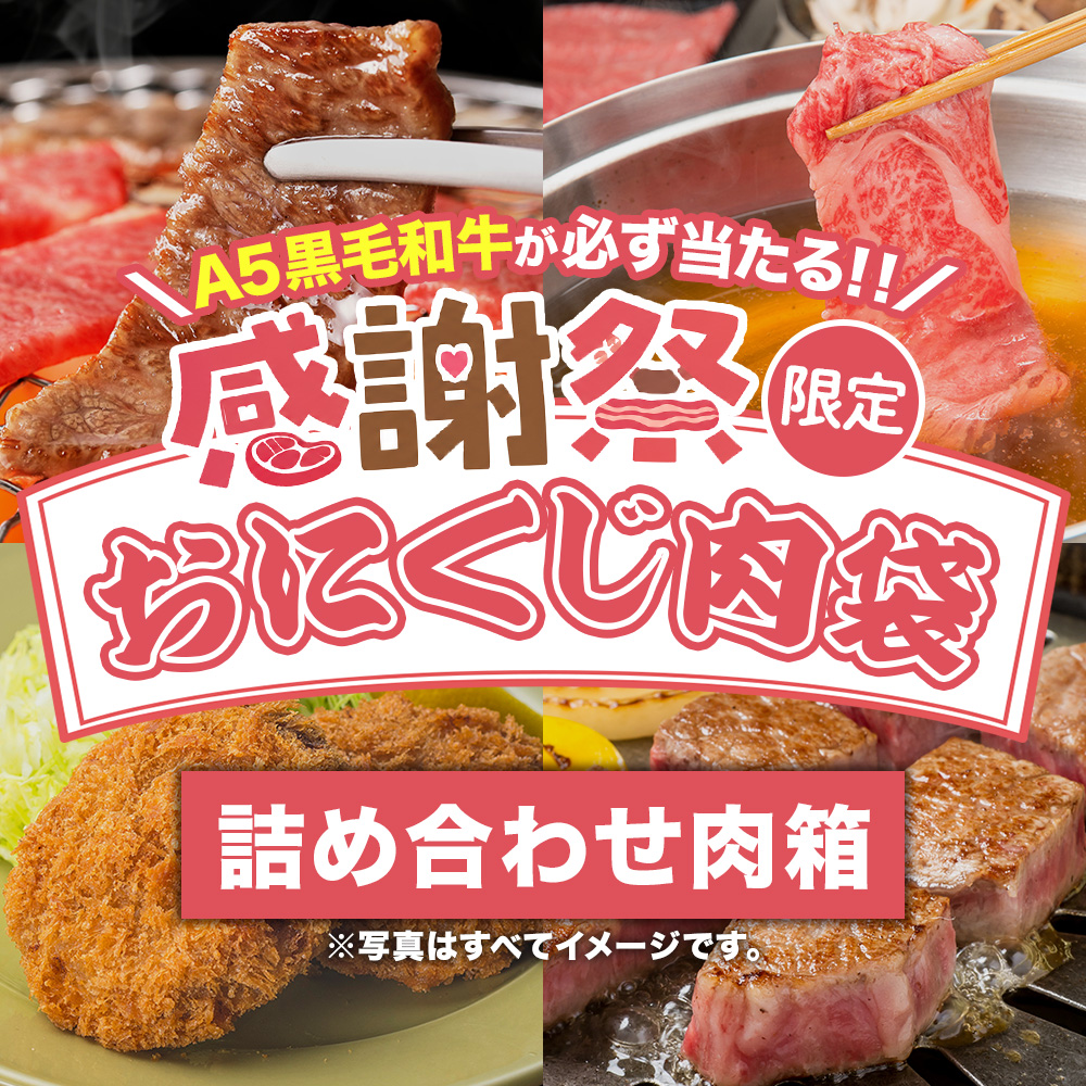 ＼8,500~10,000円相当！／A5黒毛和牛が必ず入る！おにくじ肉袋｜牛豚加工品6品
