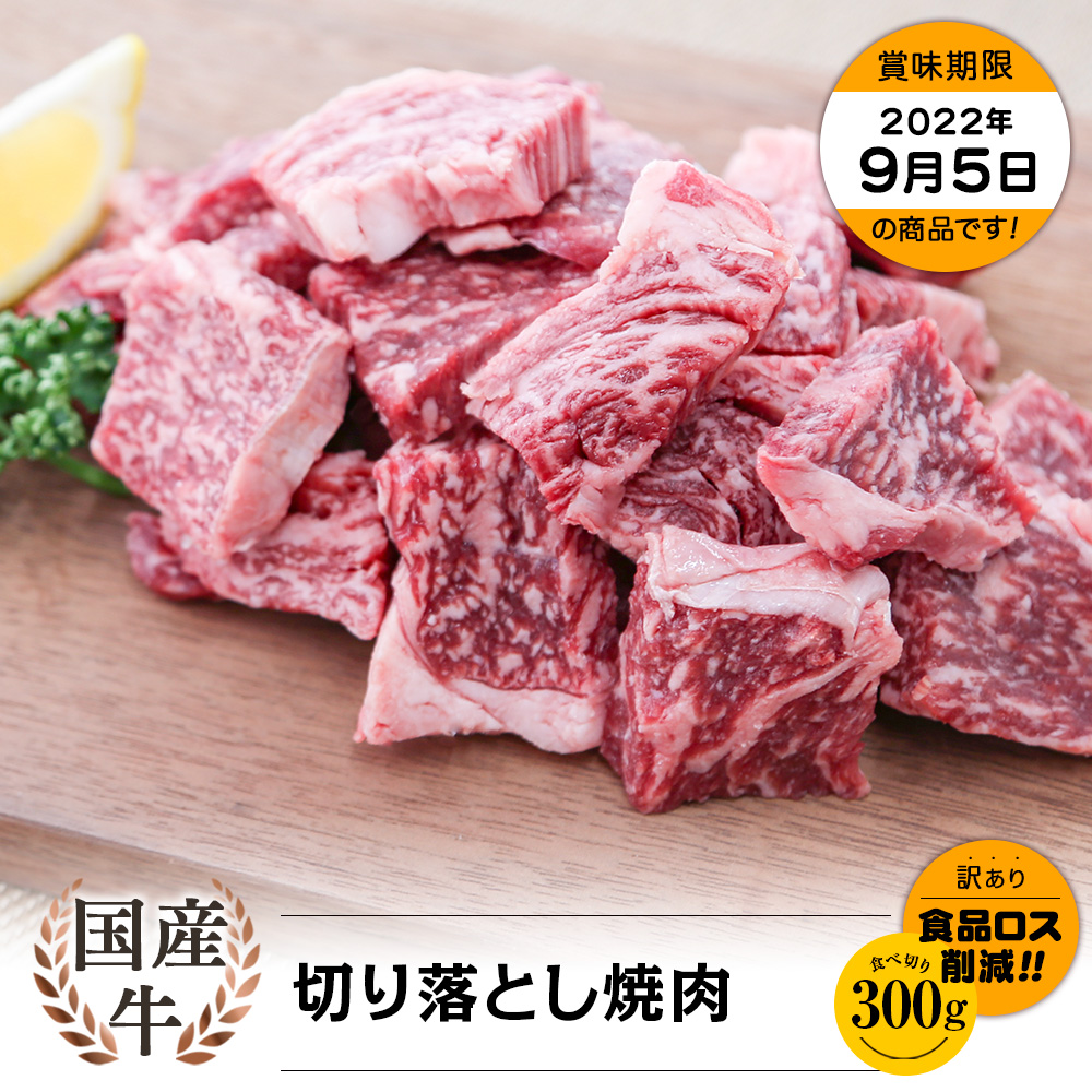 【お買い得】国産牛 切り落とし焼肉 300g